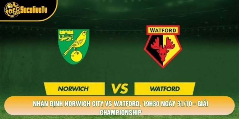 Nhận Định Norwich City Vs Watford, 19h30 Ngày 31/10 - Giải Championship